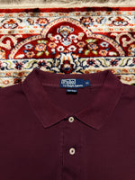Polo by Ralph Lauren Maroon Cotton Polo Shirt - XL