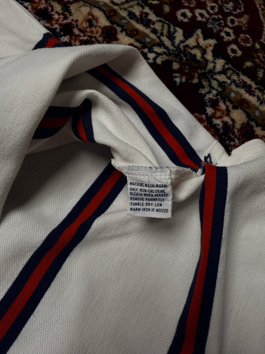 Polo by Ralph Lauren Stripe White & Red Polo Shirt - XL