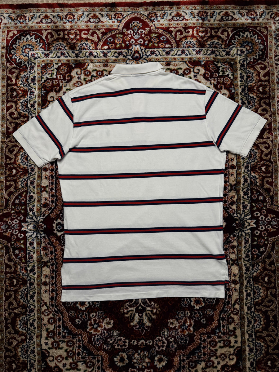 Polo by Ralph Lauren Stripe White & Red Polo Shirt - XL