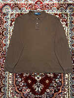 Polo by Ralph Lauren Brown Long Sleeve Polo Shirt - XL