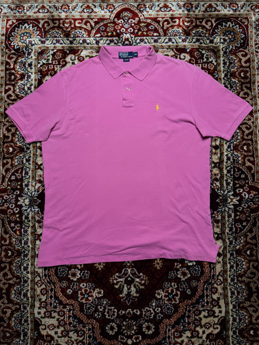 Polo by Ralph Lauren Pink Cotton Polo Shirt - XXL