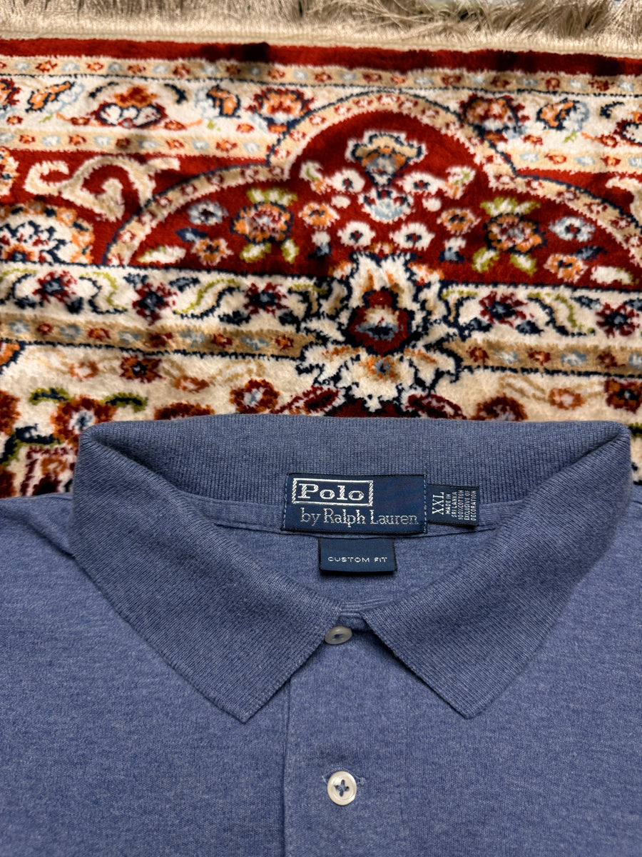 Polo by Ralph Lauren Blue Custom Fit Polo Shirt - XXL