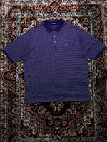 Polo Golf Ralph Lauren Stripe Purple Pima Cotton Polo Shirt - XXL