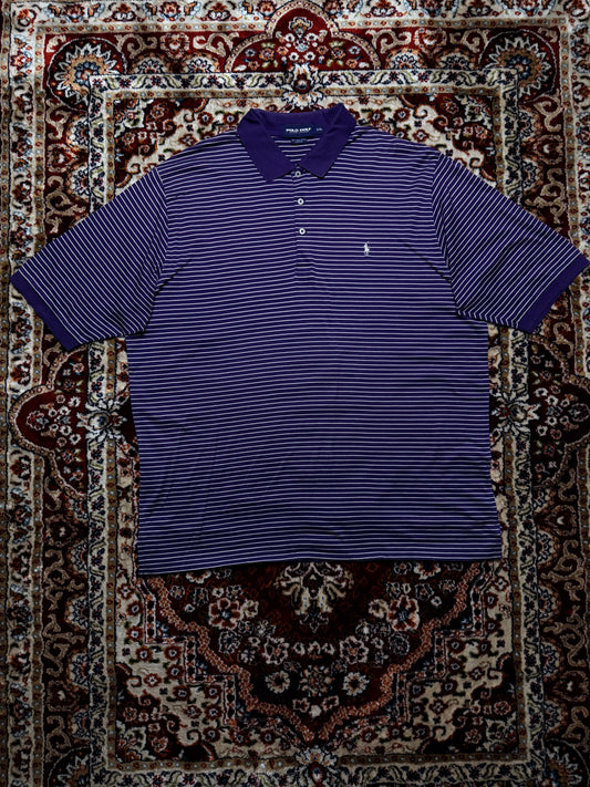 Polo Golf Ralph Lauren Stripe Purple Pima Cotton Polo Shirt - XXL