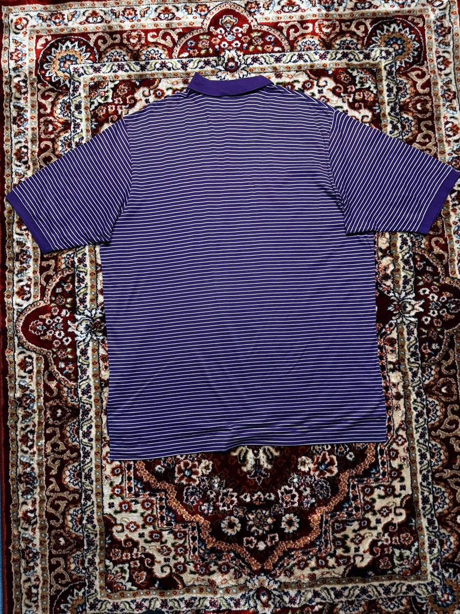 Polo Golf Ralph Lauren Stripe Purple Pima Cotton Polo Shirt - XXL
