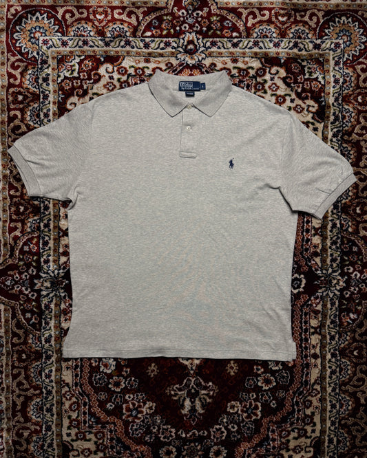 Polo by Ralph Lauren Brownish Grey Cotton Polo Shirt - L
