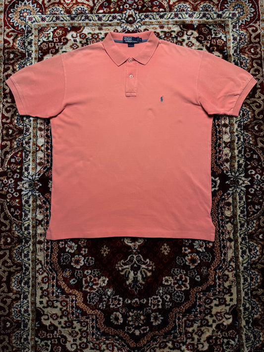 Polo by Ralph Lauren Salmon Pink Cotton Polo Shirt - L