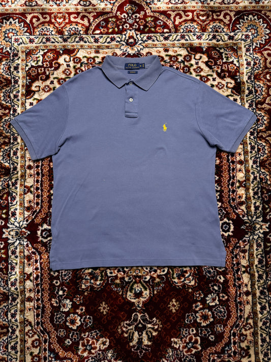 Polo Ralph Lauren Greyish Blue Custom Fit Polo Shirt - M