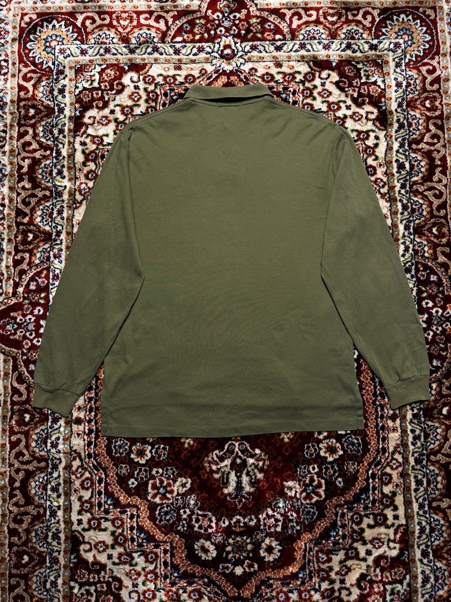 Polo by Ralph Lauren Army Green Long Sleeve Polo Shirt - M