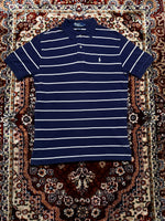 Polo by Ralph Lauren Stripe Dark Blue Polo Shirt - M