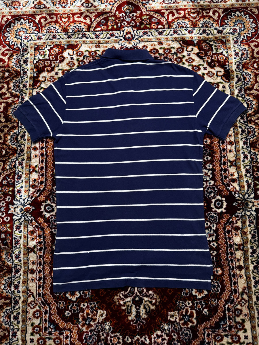 Polo by Ralph Lauren Stripe Dark Blue Polo Shirt - M