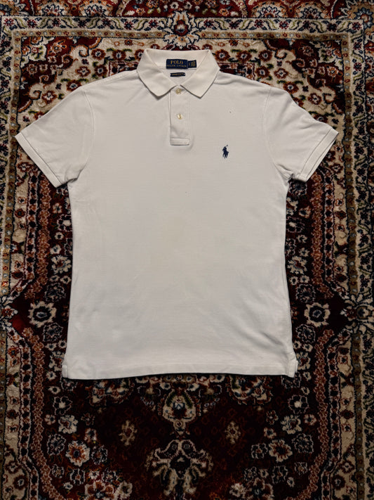 Polo Ralph Lauren White Custom Slim Fit Polo Shirt - S