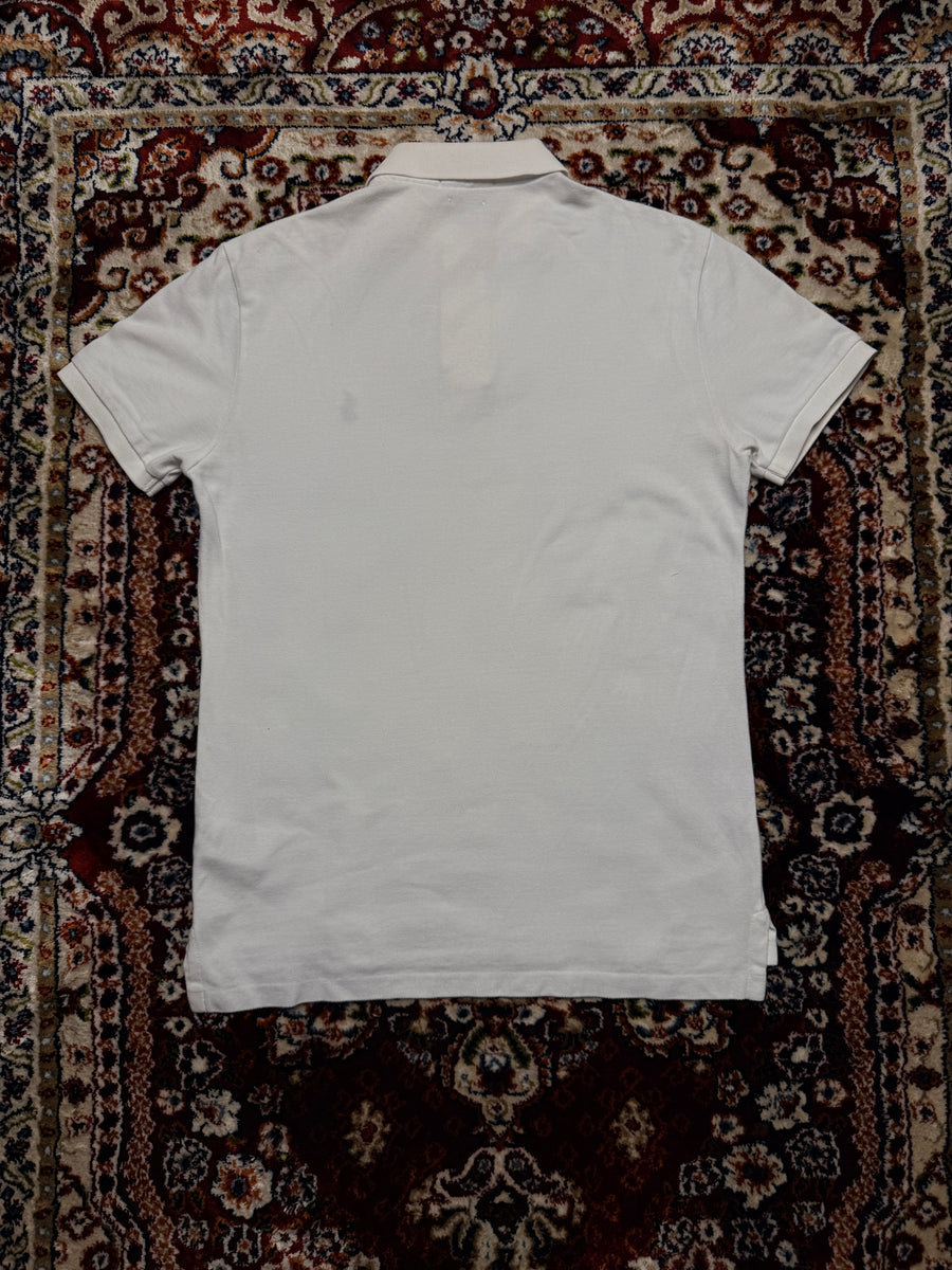 Polo Ralph Lauren White Custom Slim Fit Polo Shirt - S