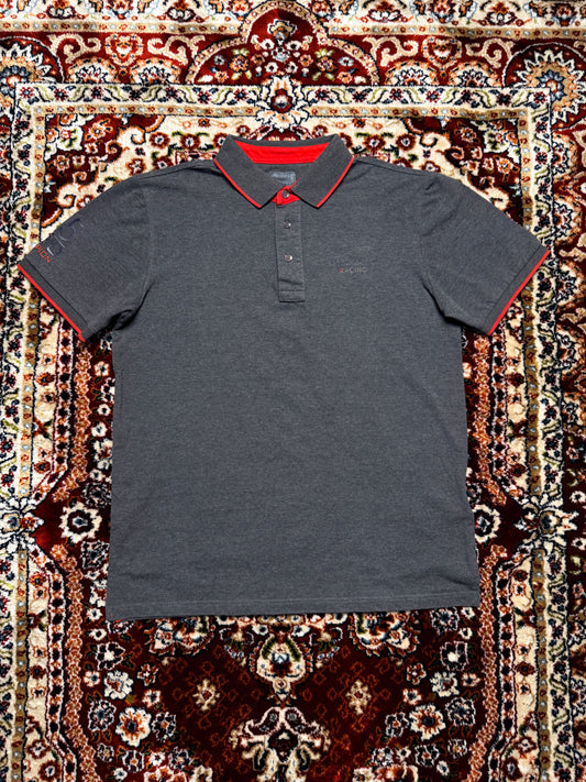 Hackett Sport Grey & Red Aston Martin Racing Polo Shirt - L