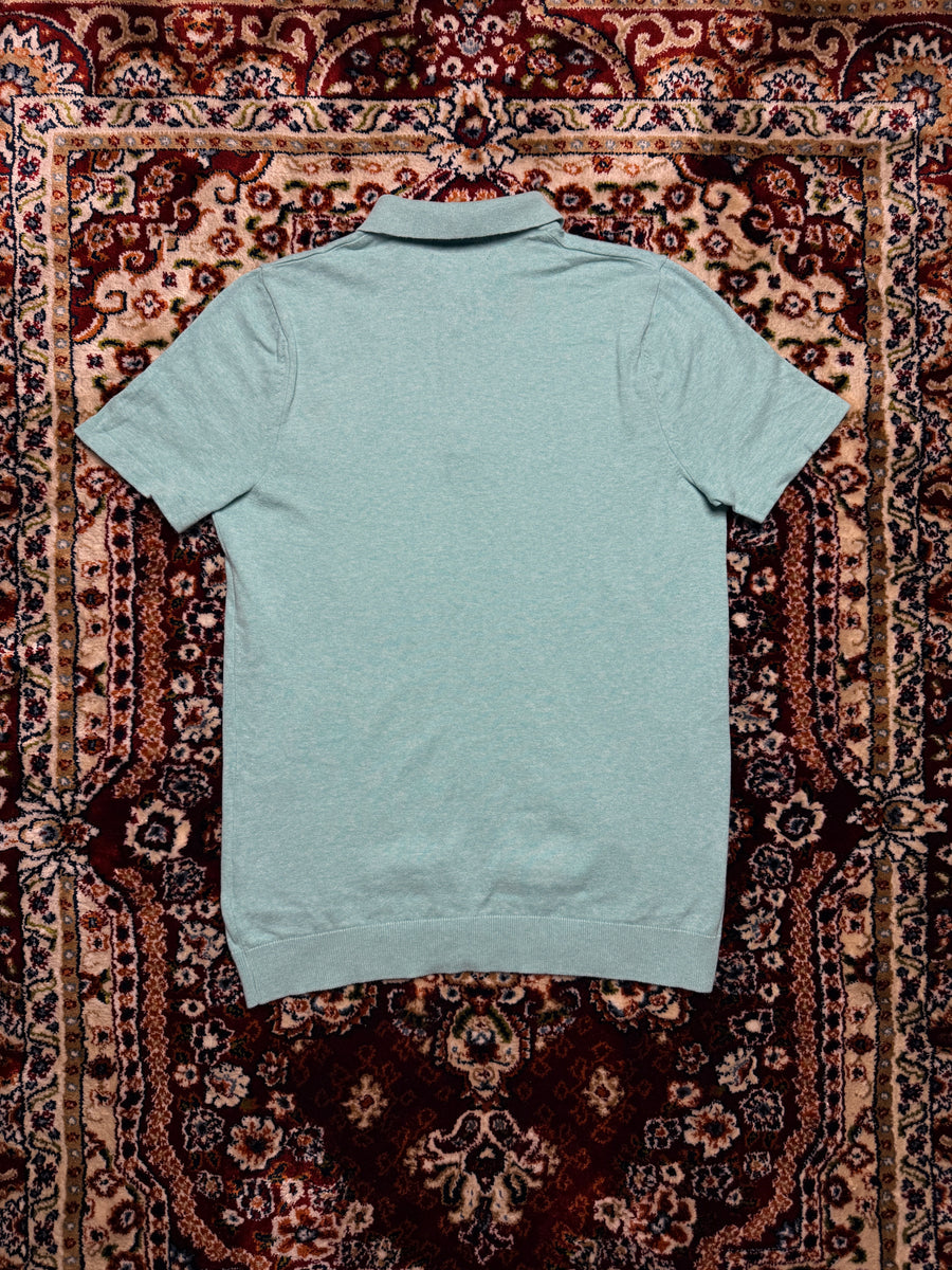 M&S Collection Turquoise Cotton Rich Polo Shirt - S