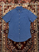 Ralph Lauren Denim Style Blue Short Sleeve Slim Fit Shirt - M