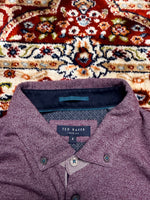 Ted Baker Maroon Long Sleeve Polo Shirt - 4