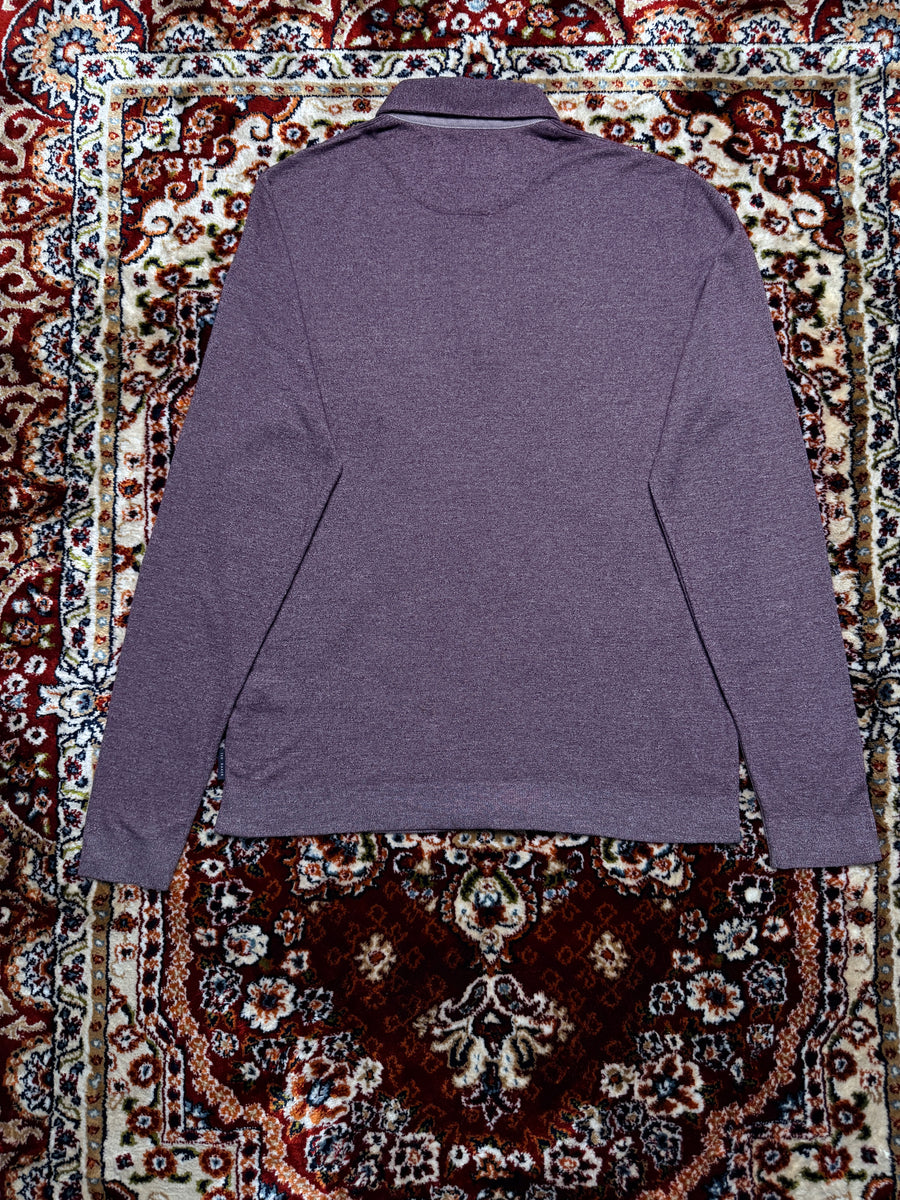 Ted Baker Maroon Long Sleeve Polo Shirt - 4