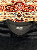 Zara Black Velvet Crewneck Sweatshirt - M