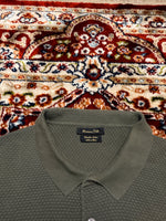 Massimo Dutti Green Extrafine Cotton Polo Shirt - M
