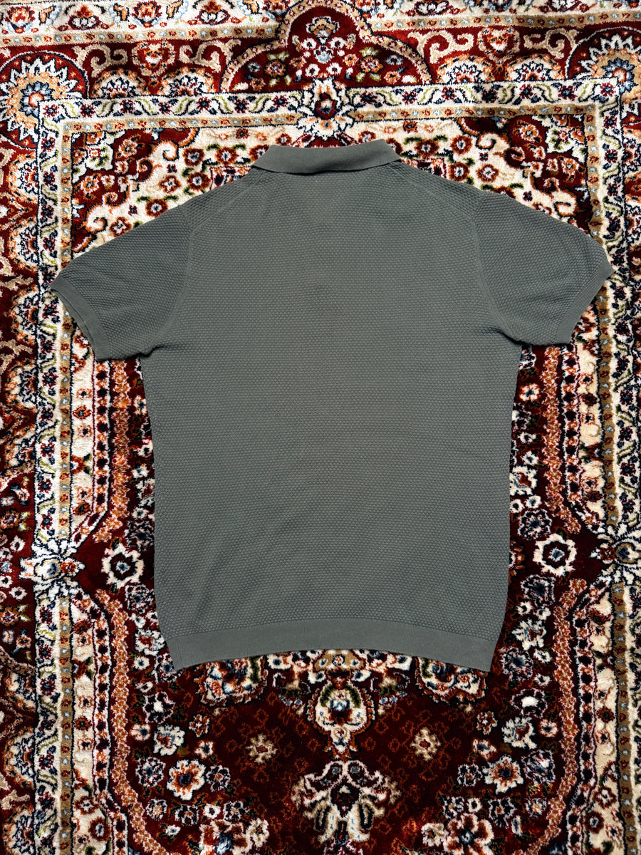 Massimo Dutti Green Extrafine Cotton Polo Shirt - M