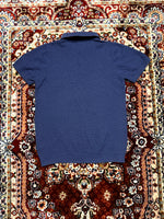 M&S Blue Pure Cotton Polo Shirt - S