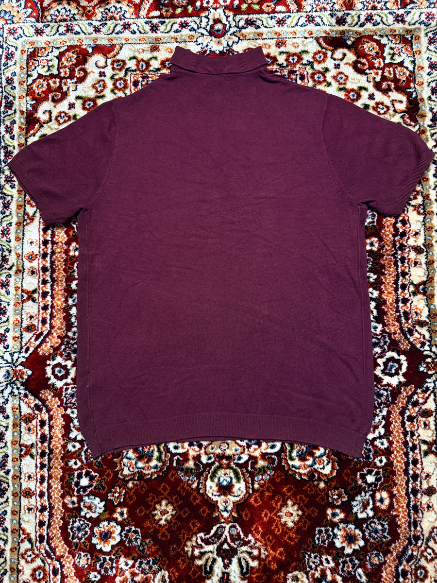 River Island Maroon Polo Shirt - M
