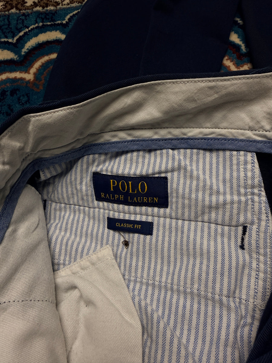 Polo Ralph Lauren Blue Classic Fit Cotton Pants - 34