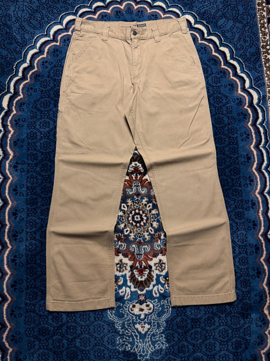 Carhartt Brown Rugged Flex Relaxed Fit Canvas Work Pants - 33