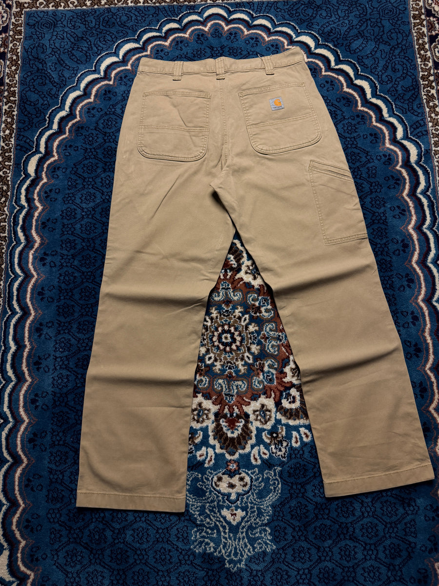 Carhartt Brown Rugged Flex Relaxed Fit Canvas Work Pants - 33
