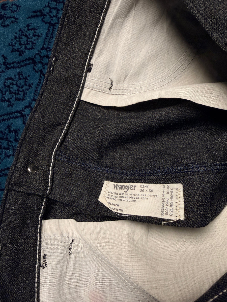 Wrangler Grey Straight Fit Pants - 36