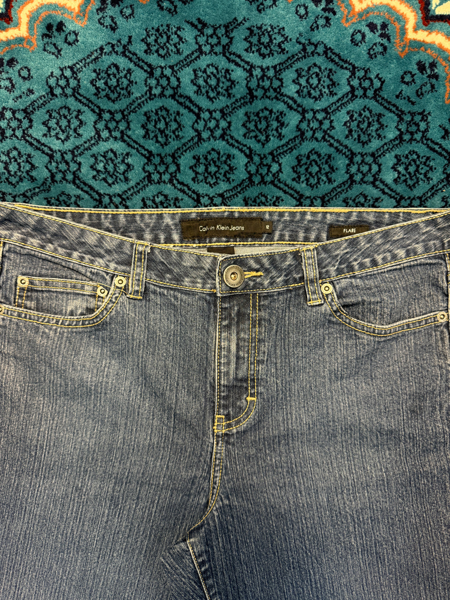 Calvin Klein Blue Flared Jeans - 12