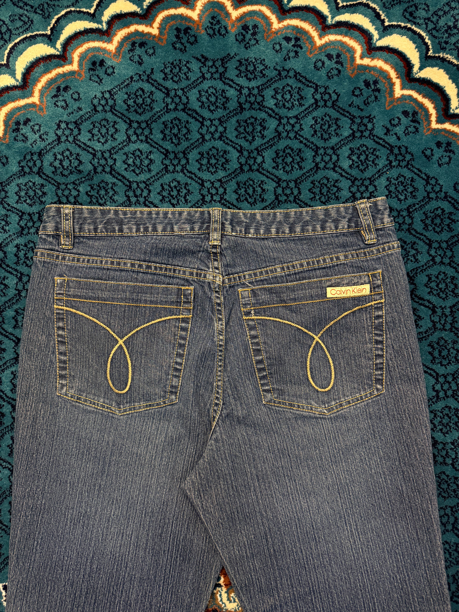 Calvin Klein Blue Flared Jeans - 12
