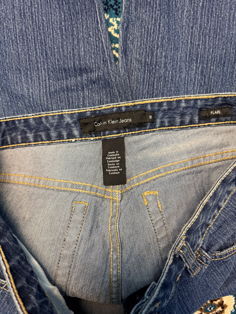 Calvin Klein Blue Flared Jeans - 12