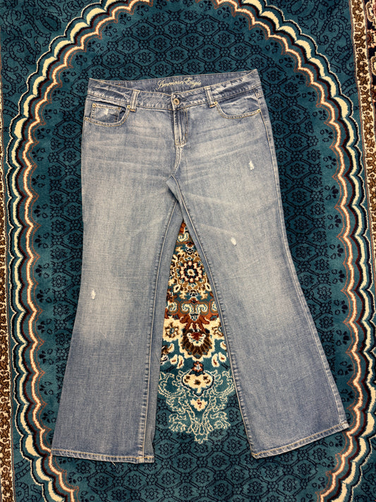 American Eagle Blue Flared Jeans - 36