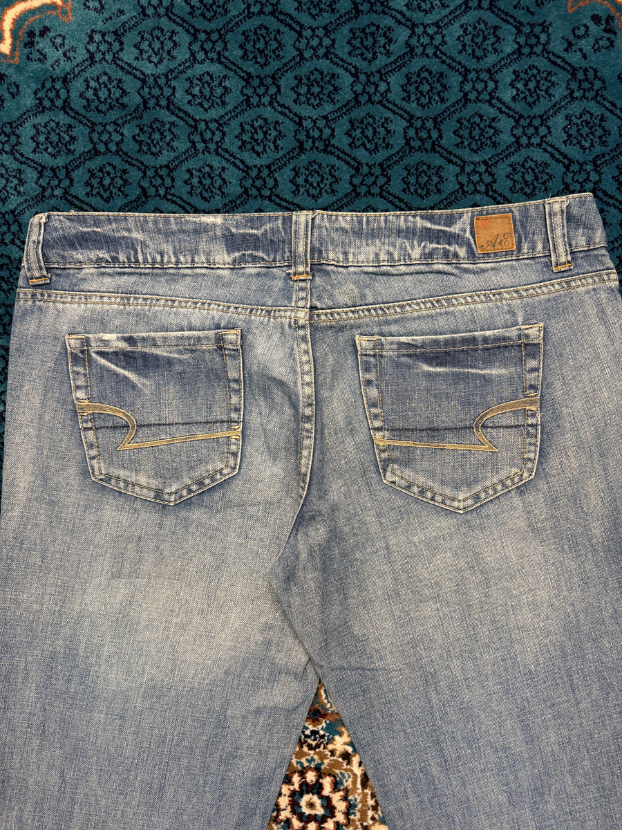 American Eagle Blue Flared Jeans - 36