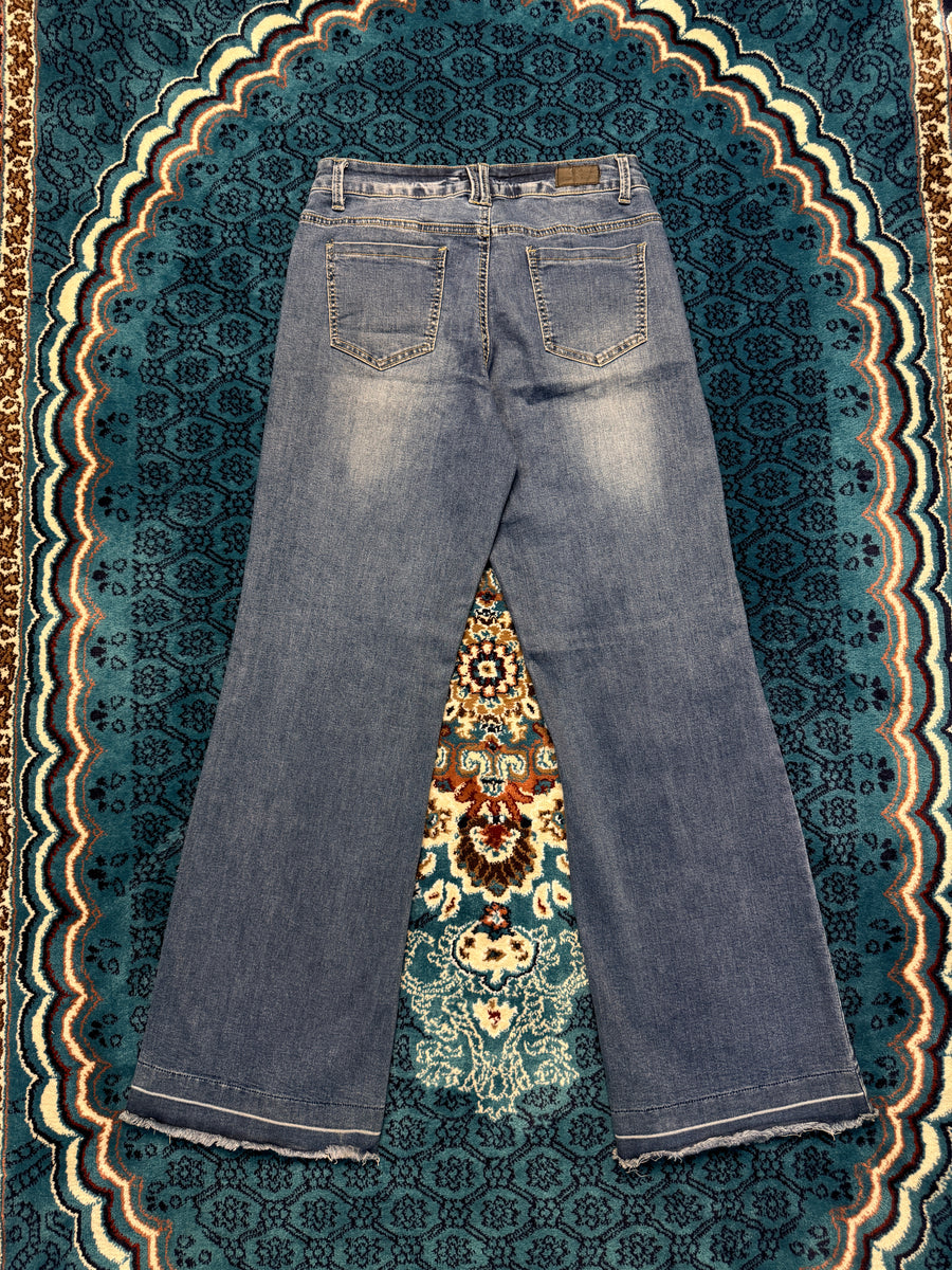 Lucky & Blessed Blue Flared Jeans - 10