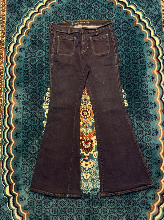 Old Navy Blue Flared Jeans - 8