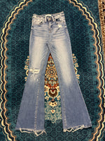 Flying Monkey Blue Flared Jeans Distressed - 25