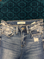 Flying Monkey Blue Flared Jeans Distressed - 25