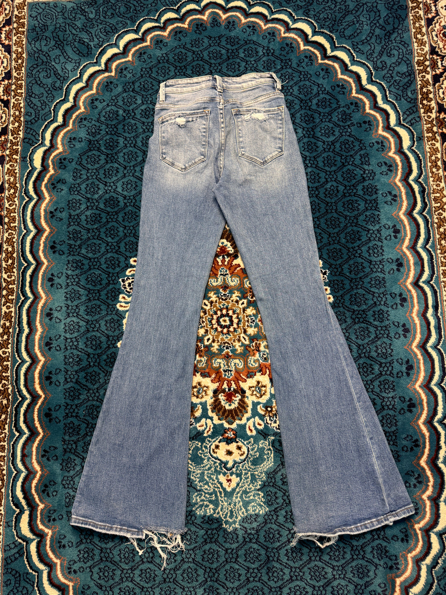 Flying Monkey Blue Flared Jeans Distressed - 25