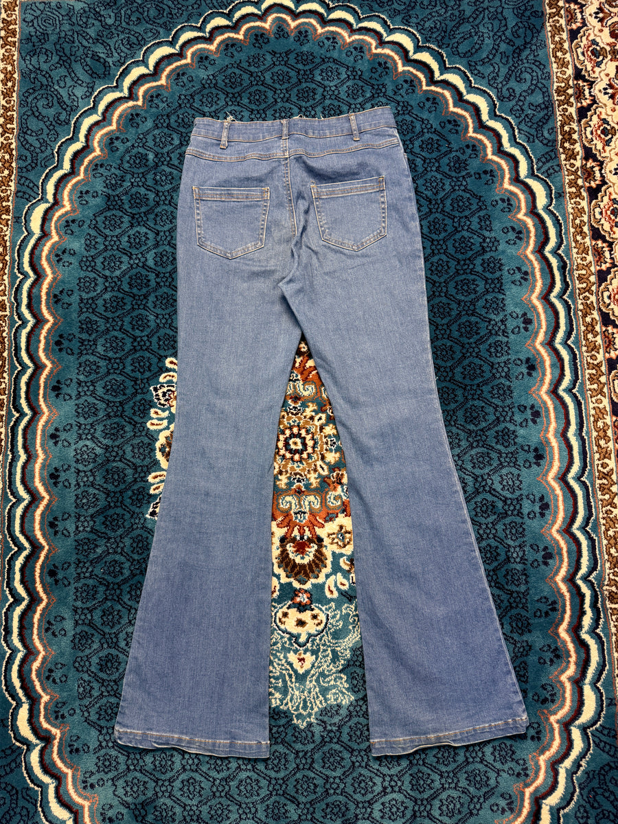Wild Honey Blue Flared Jeans - M