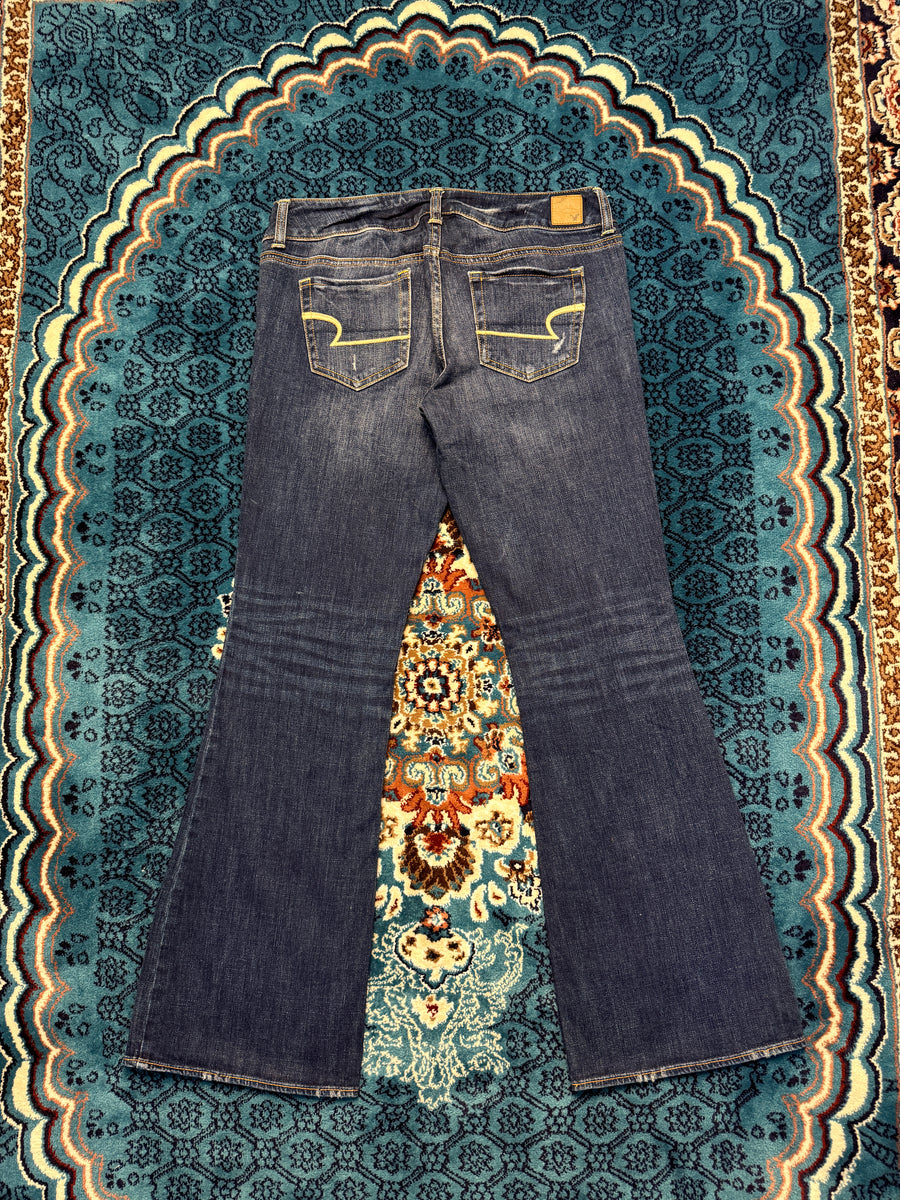 American Eagle Blue Stretch Flared Jeans - 12
