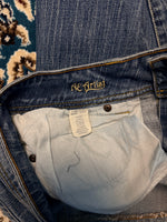 American Eagle Blue Long Stretch Flared Jeans Distressed - 6