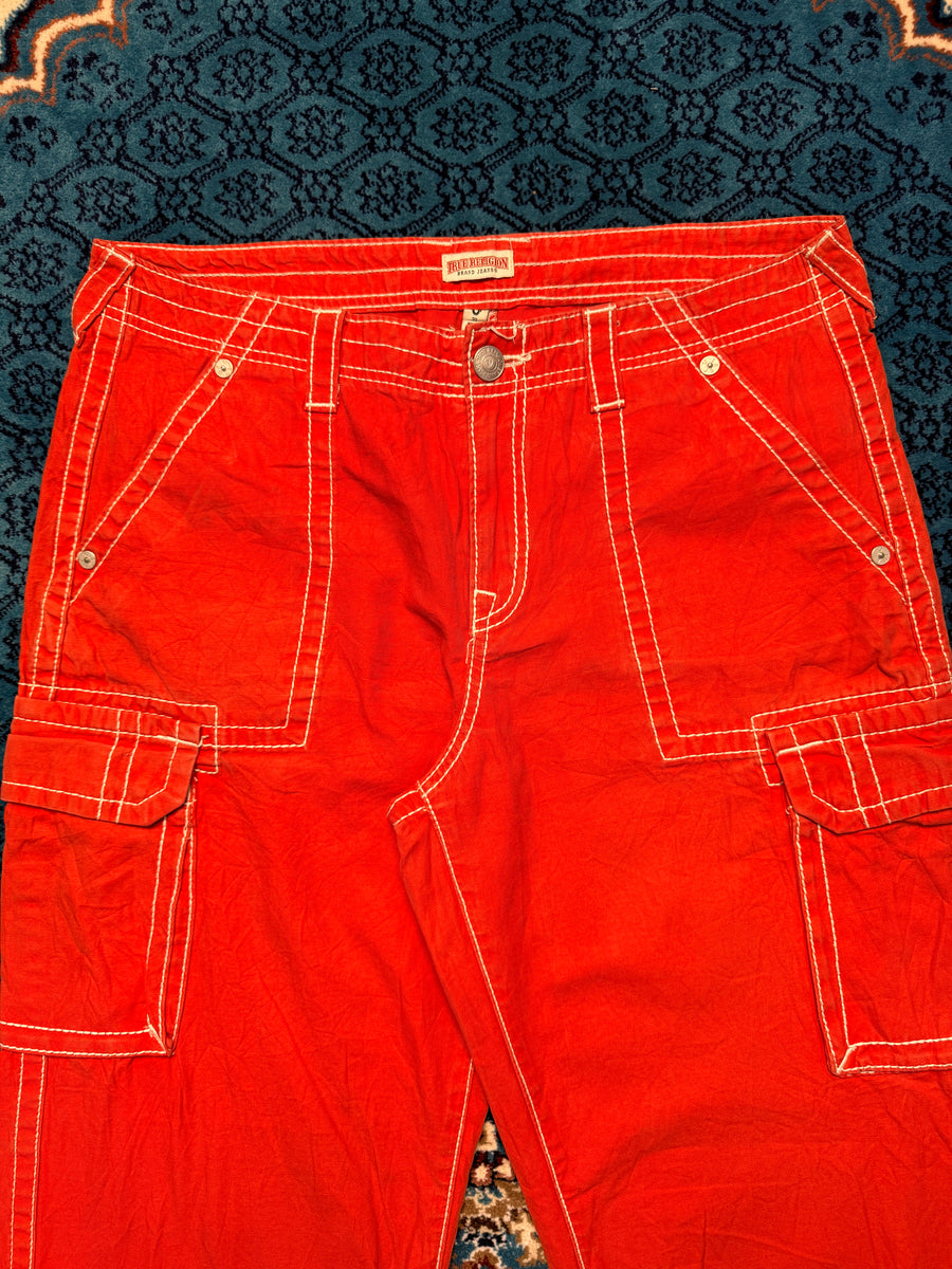 True Religion Red Straight Fit Jeans - 32