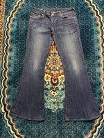 True Religion Blue Low Rise Bell Bottom Jeans - 31