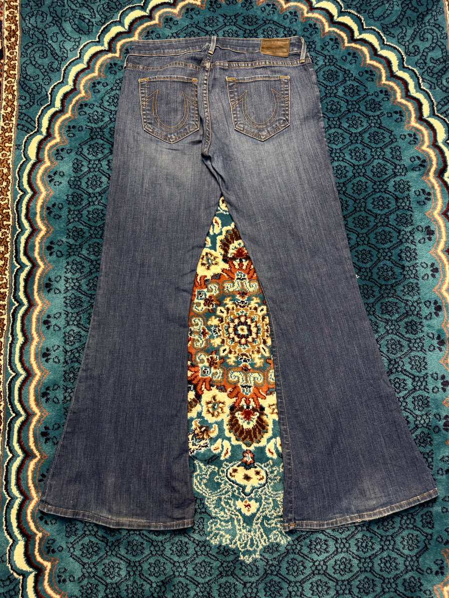 True Religion Blue Low Rise Bell Bottom Jeans - 31