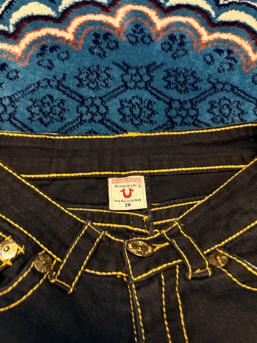 True Religion Black Bootcut Jeans - 26