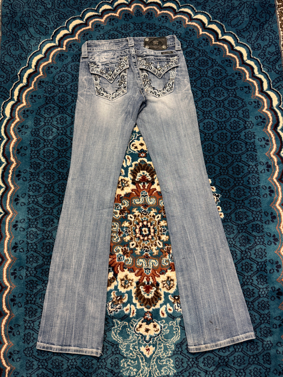 Miss Me Blue Signature Rise Bootcut Jeans - 25