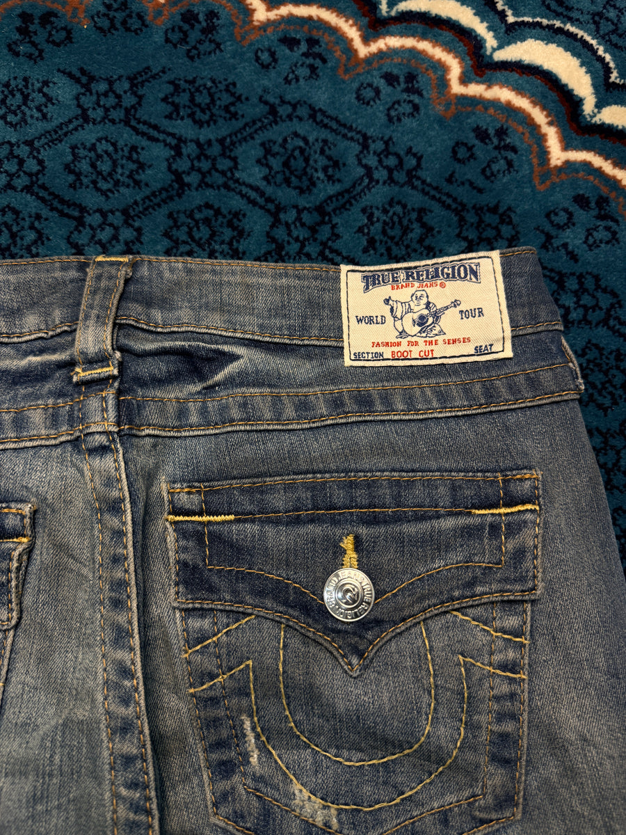 True Religion Blue Bootcut Jeans - 28